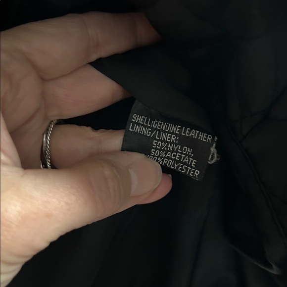 Interstate Leather brand Black Leather Motorcycle Jacket with Braiding Detail - Picture 7 of 7